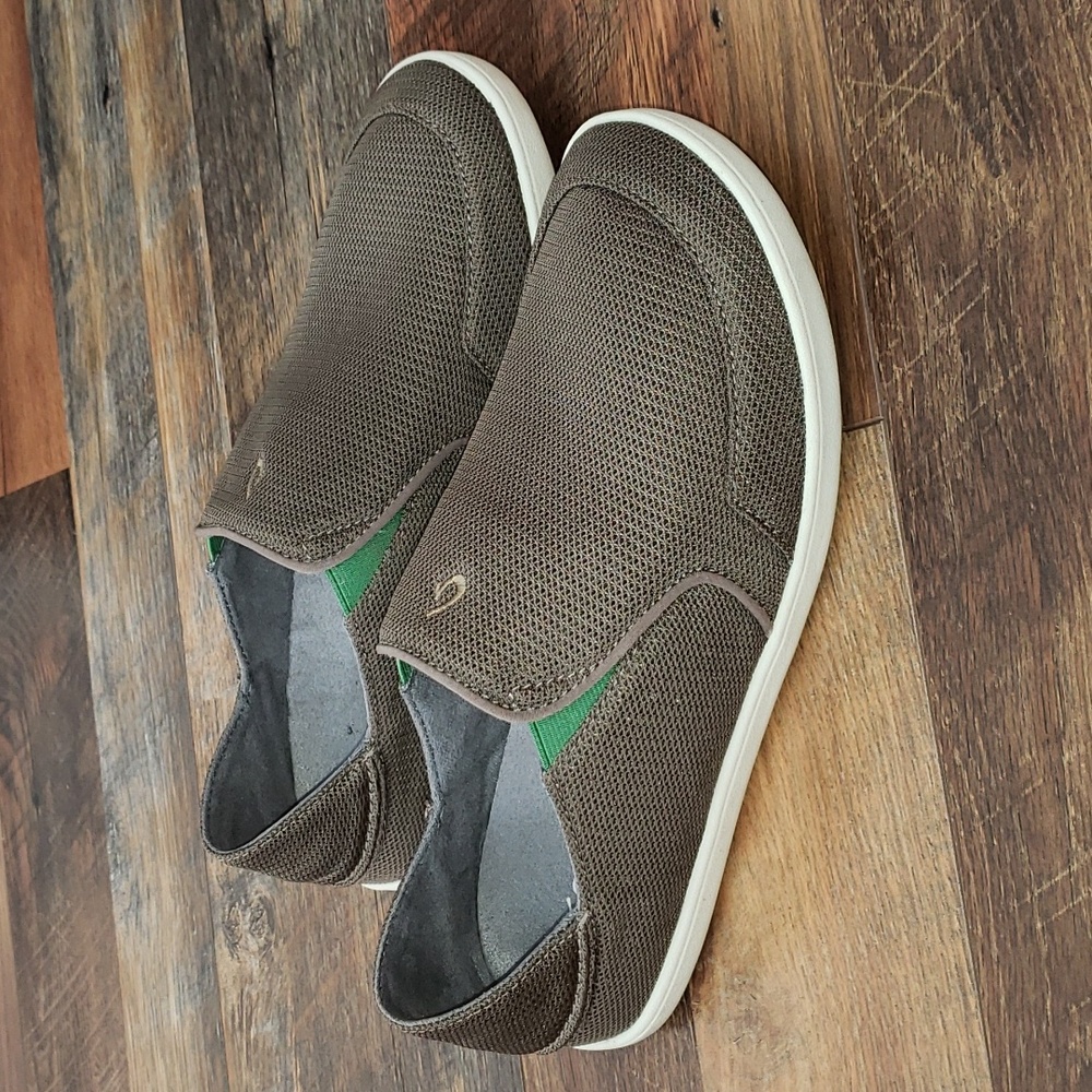 OluKai Brown Nohea Mesh Slip-on Sneaker, Size 9